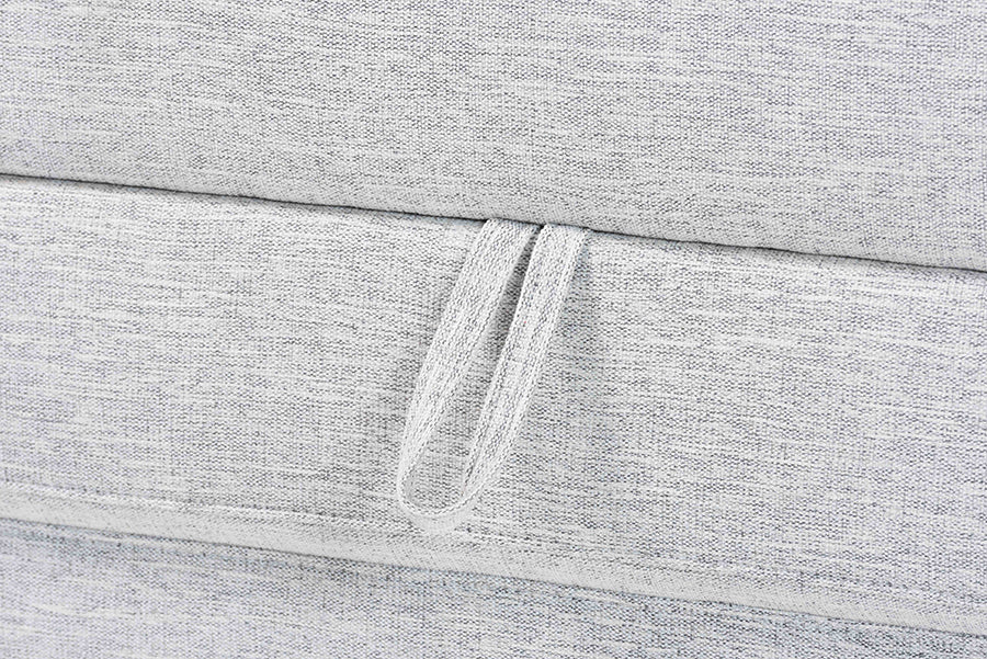 Baxton Studio Sabriel Modern Light Grey Fabric Convertible Sleeper Ottoman