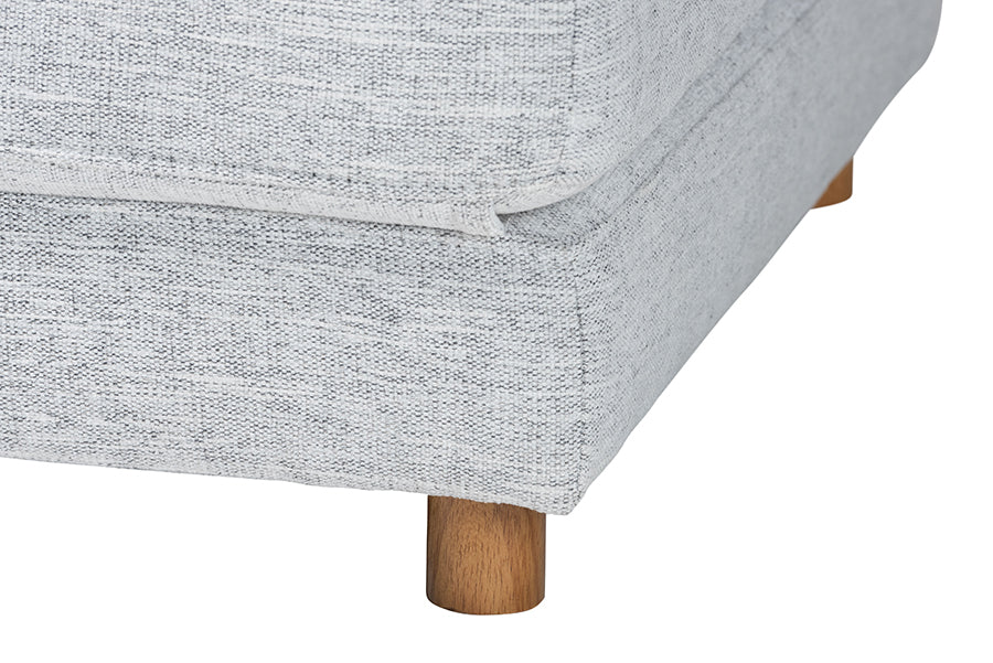 Baxton Studio Sabriel Modern Light Grey Fabric Convertible Sleeper Ottoman