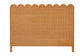 bali & pari Maritza Bohemian Light Honey Scalloped Rattan Pitrit Queen Standalone Headboard