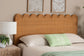 bali & pari Maritza Bohemian Light Honey Scalloped Rattan Pitrit King Standalone Headboard