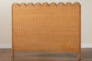 bali & pari Maritza Bohemian Light Honey Scalloped Rattan Pitrit Queen Standalone Headboard