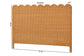 bali & pari Maritza Bohemian Light Honey Scalloped Rattan Pitrit King Standalone Headboard
