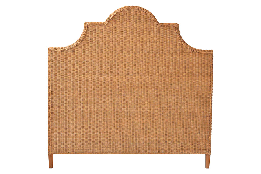 bali & pari Melanie Bohemian Light Honey Rattan King Size Standalone Headboard