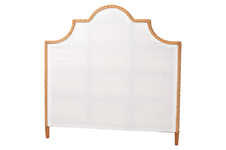 bali & pari Melanie Bohemian Light Honey Rattan Queen Size Standalone Headboard
