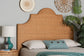 bali & pari Melanie Bohemian Light Honey Rattan King Size Standalone Headboard
