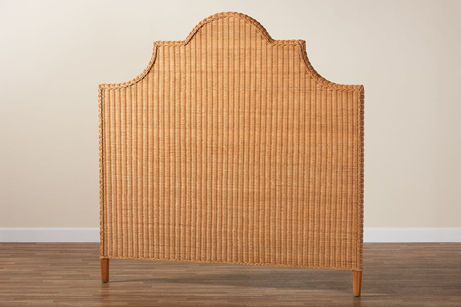 bali & pari Melanie Bohemian Light Honey Rattan King Size Standalone Headboard