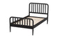 Baxton Studio Lucera Mid-Century Black Full Size Bobbin Bed