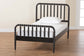 Baxton Studio Lucera Mid-Century Black Twin Size Bobbin Bed