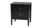 Baxton Studio Lucera Mid-Century Black Twin Size 3-Piece Bobbin Bedroom Set