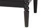 Baxton Studio Lucera Mid-Century Black Twin Size 3-Piece Bobbin Bedroom Set