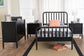 Baxton Studio Lucera Mid-Century Black Full Size 4-Piece Bobbin Bedroom Set