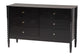 Baxton Studio Lucera Mid-Century Black Twin Size 4-Piece Bobbin Bedroom Set
