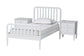 Baxton Studio Lucera Mid-Century White Twin Size 3-Piece Bobbin Bedroom Set