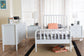 Baxton Studio Lucera Mid-Century White Twin Size 4-Piece Bobbin Bedroom Set