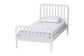Baxton Studio Lucera Mid-Century White Twin Size 4-Piece Bobbin Bedroom Set
