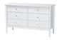 Baxton Studio Lucera Mid-Century White Twin Size 4-Piece Bobbin Bedroom Set