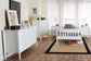Baxton Studio Lucera Mid-Century White Twin Size 5-Piece Bobbin Bedroom Set