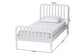 Baxton Studio Lucera Mid-Century White Twin Size Bobbin Bed