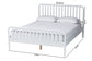 Baxton Studio Lucera Mid-Century White Full Size Bobbin Bed