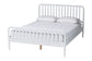 Baxton Studio Lucera Mid-Century White Queen Size Bobbin Bed