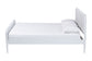 Baxton Studio Lucera Mid-Century White Queen Size Bobbin Bed