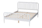 Baxton Studio Lucera Mid-Century White Full Size Bobbin Bed