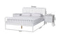 Baxton Studio Lucera Mid-Century White Full Size 3-Piece Bobbin Bedroom Set
