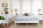Baxton Studio Lucera Mid-Century White Queen Size 4-Piece Bobbin Bedroom Set