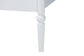 Baxton Studio Lucera Mid-Century White Queen Size 5-Piece Bobbin Bedroom Set