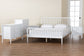 Baxton Studio Lucera Mid-Century White Queen Size 5-Piece Bobbin Bedroom Set