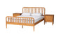 Baxton Studio Lucera Mid-Century Oak Brown Queen Size 3-Piece Bobbin Bedroom Set