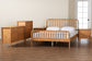 Baxton Studio Lucera Mid-Century Oak Brown Queen Size 5-Piece Bobbin Bedroom Set