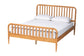 Baxton Studio Lucera Mid-Century Oak Brown Queen Size Bobbin Bed
