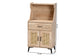 Baxton Studio Pavone Mid-Century Modern Oak Brown Wood Kitchen Cabinet
