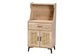 Baxton Studio Pavone Mid-Century Modern Oak Brown Wood Kitchen Cabinet