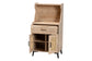 Baxton Studio Pavone Mid-Century Modern Oak Brown Wood Kitchen Cabinet