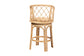 bali & pari Ayu Bohemian Light Honey Rattan Swivel Counter Stool