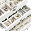 SONGMICS Jow15Wn 3 Tier Jewellery Box