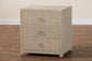 bali & pari Quinn Bohemian Woven Natural Grasscloth 3-Drawer Nightstand
