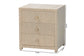 bali & pari Quinn Bohemian Woven Natural Grasscloth 3-Drawer Nightstand