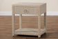 bali & pari Nata Bohemian Woven Natural Grasscloth 1-Drawer Nightstand
