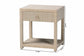 bali & pari Nata Bohemian Woven Natural Grasscloth 1-Drawer Nightstand