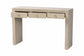 bali & pari Cielo Bohemian Woven Natural Grasscloth 3-Drawer Console Table
