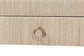 bali & pari Cielo Bohemian Woven Natural Grasscloth 3-Drawer Console Table