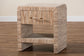bali & pari Callan Bohemian Woven Natural Grasscloth 1-Drawer Nightstand
