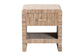 bali & pari Callan Bohemian Woven Natural Grasscloth 1-Drawer Nightstand