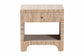 bali & pari Julia Bohemian Woven Natural Grasscloth 1-Drawer Nightstand