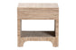bali & pari Julia Bohemian Woven Natural Grasscloth 1-Drawer Nightstand