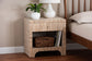 bali & pari Julia Bohemian Woven Natural Grasscloth 1-Drawer Nightstand