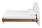 Baxton Studio Bernice Japandi Cream Boucle and Walnut Brown Wood Queen Bed